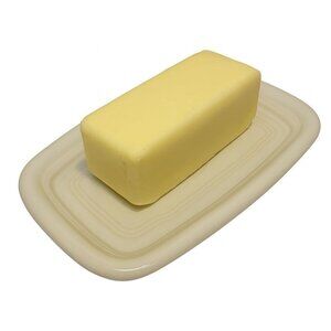 Fiestaware Fiesta Ceramic Butter Dish Plate ButterDish Extra Large White